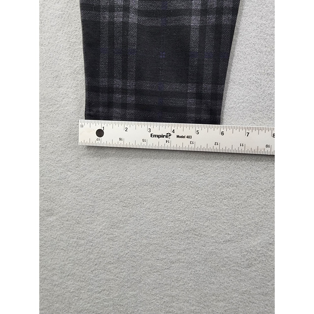Simply Vera Vera Wang Skinny Plaid Pants Womens L Grey Black Checkered Trousers - Picture 11 of 11